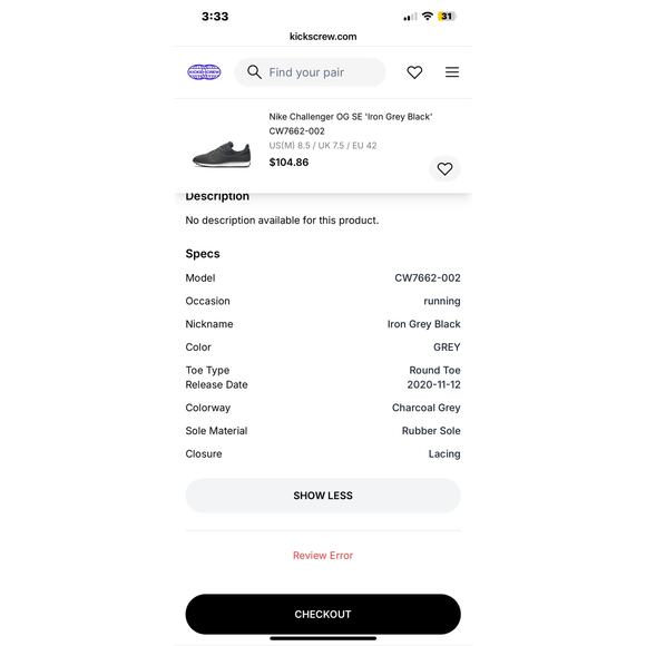 RARE!!! Nike Challenger OG SE Iron Grey Black - EXCELLENT CONDITION! - Picture 8 of 14
